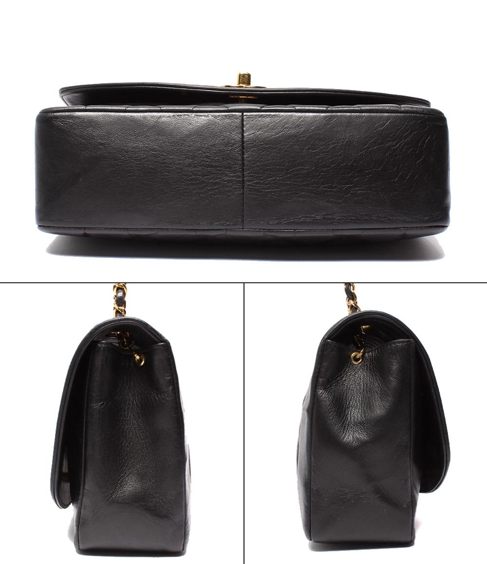 シャネル チェーンショルダーバッグ マトラッセ ゴールド金具 ラムスキン シングル 斜め掛け ダイアナ25 レディース CHANEL