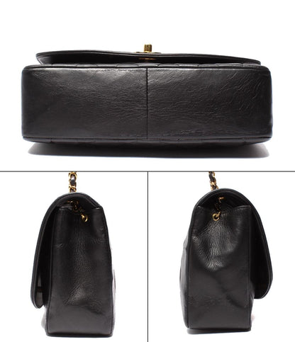 シャネル チェーンショルダーバッグ マトラッセ ゴールド金具 ラムスキン シングル 斜め掛け ダイアナ25 レディース CHANEL