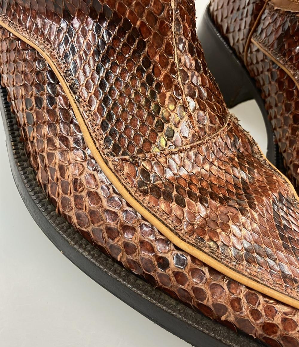 DOLCE&GABBANA ウエスタンブーツ パイソンレザー メンズ SIZE 7 25.0 ドルチェアンドガッバーナ