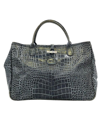 Longchamp ハンドバッグ トートバッグ クロコ型押し ロゾ レディース ロンシャン