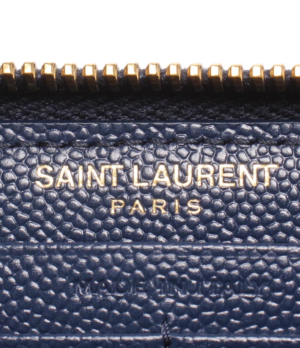 美品 SAINT LAURENT PARIS ラウンドファスナー長財布 358094 レディース サンローランパリ