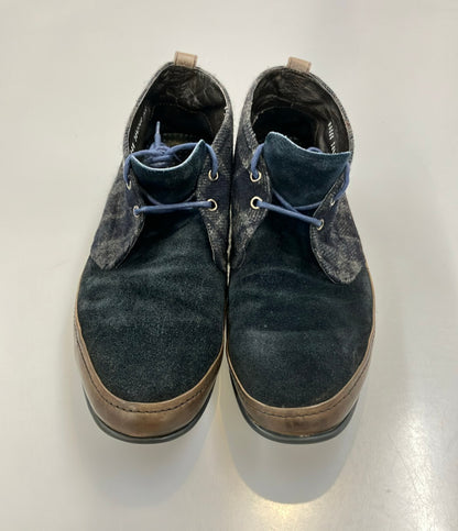 LANVIN en Bleu チャッカブーツ スエード チェック柄 メンズ SIZE 24.5 (XS) ランバンオンブルー