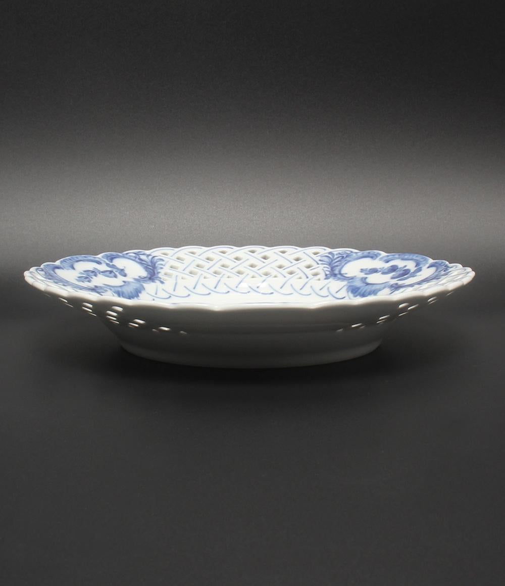 ロイヤルコペンハーゲン レースプレート 皿 オープンワーク 24cm ブルーフラワー Royal Copenhagen