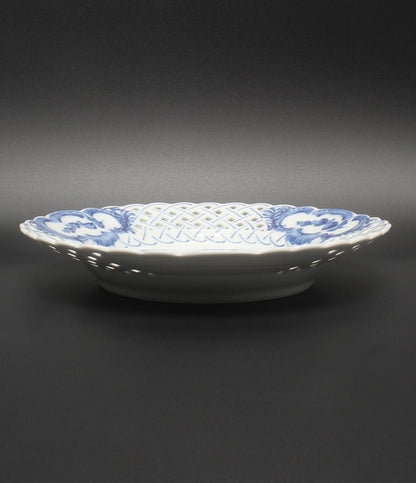 ロイヤルコペンハーゲン レースプレート 皿 オープンワーク 24cm ブルーフラワー Royal Copenhagen