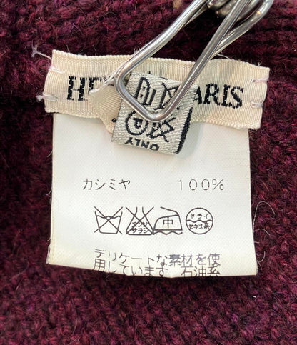 HERMES ニット帽 マルジェラ期 Hロゴ カシミヤ100% レディース メンズ SIZE ME エルメス