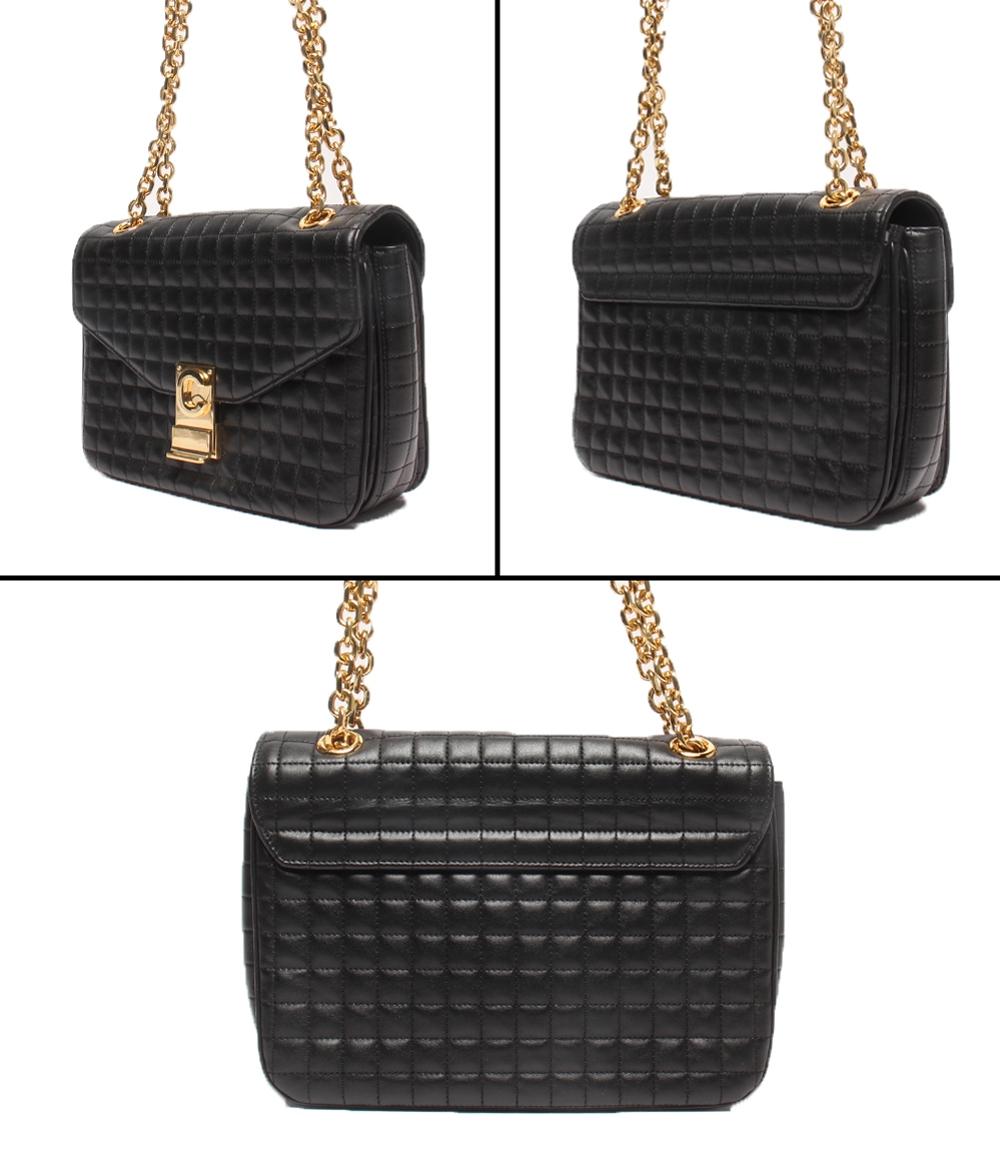 セリーヌ チェーンショルダーバッグ 肩掛け 斜め掛け Cミディアム キルテッド レディース CELINE