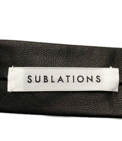 SUBLATIONS ネクタイ SHEEP LEATHER NARROW TIE .12 メンズ サブレーションズ