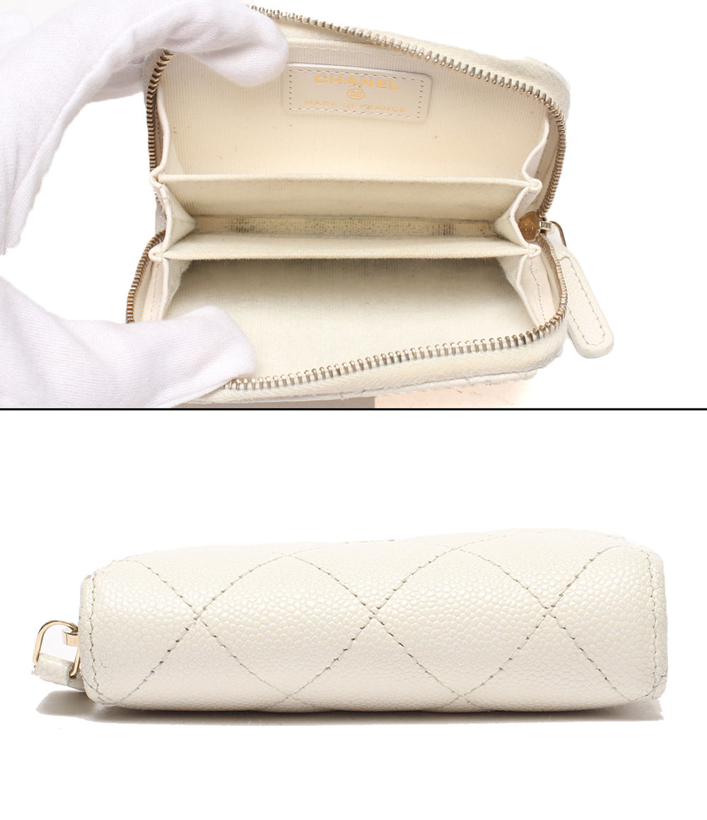 CHANEL コインケース ゴールド金具 キャビアスキン マトラッセ ココマーク レディース シャネル