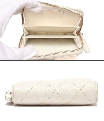 CHANEL コインケース ゴールド金具 キャビアスキン マトラッセ ココマーク レディース シャネル