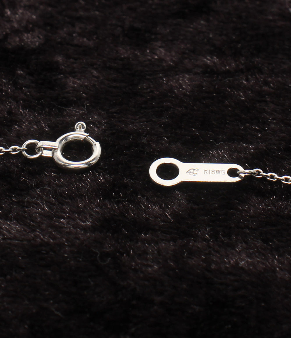 美品 4℃ ネックレス K18WG ダイヤ レディース ヨンドシー