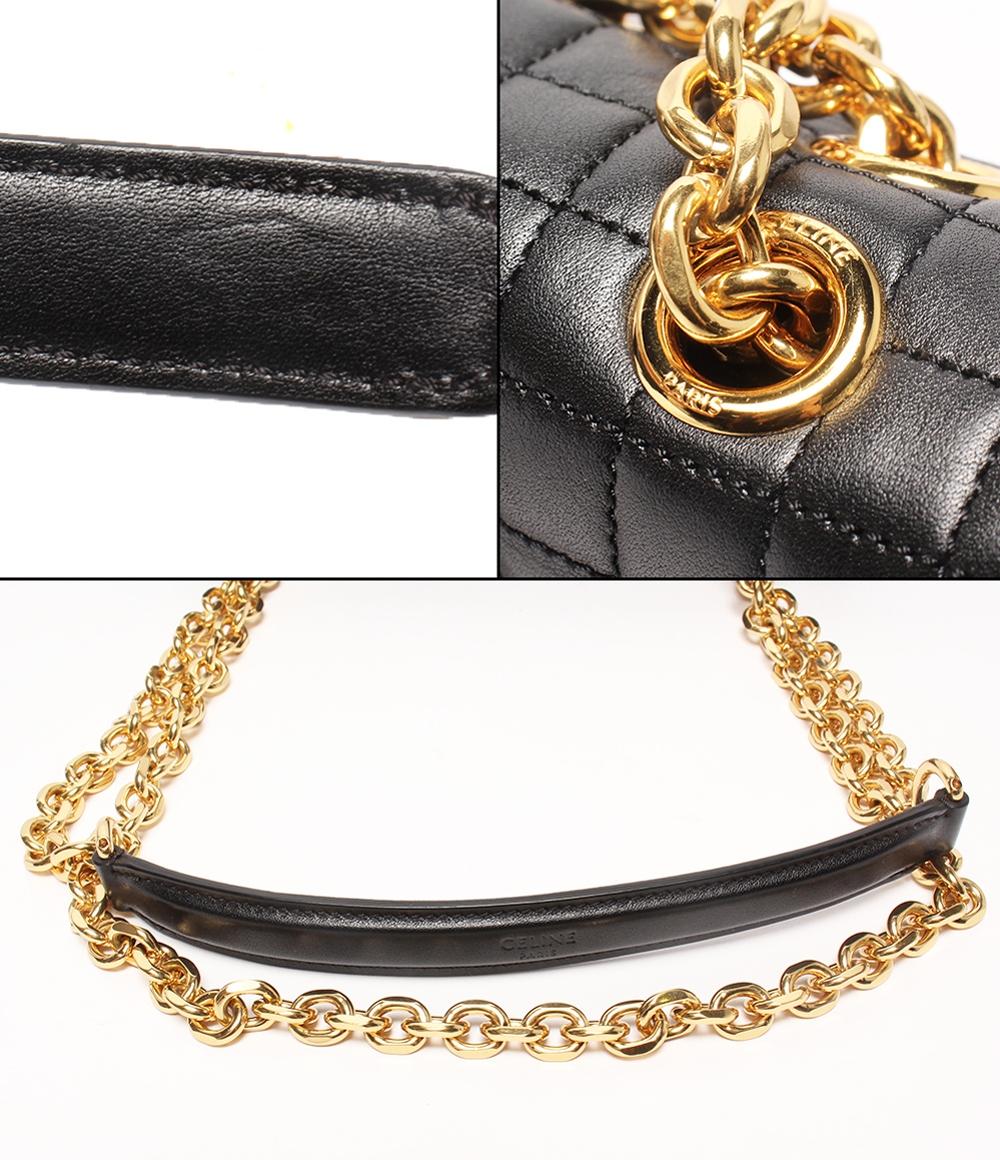 セリーヌ チェーンショルダーバッグ 肩掛け 斜め掛け Cミディアム キルテッド レディース CELINE
