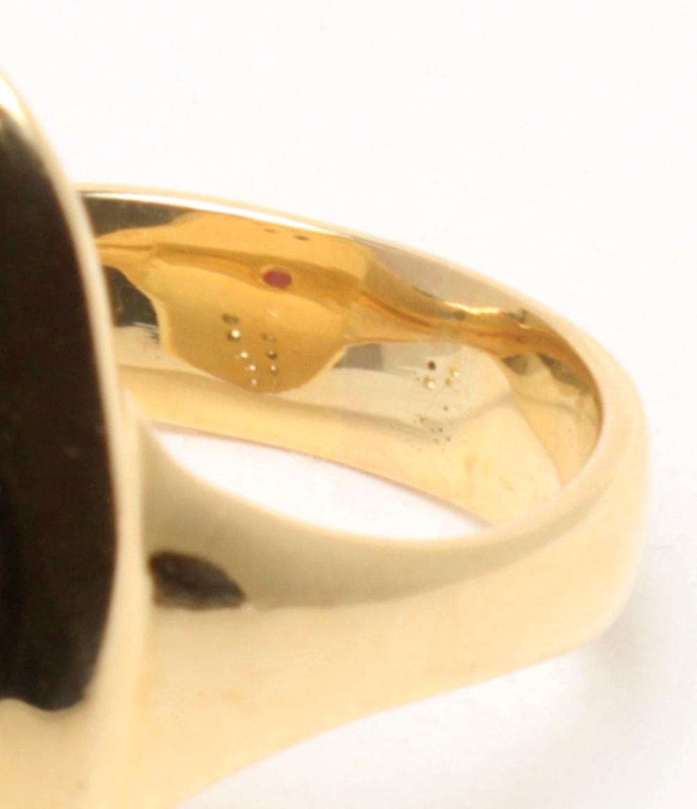 美品 リング 指輪 K18 ルビー 1.34ct ダイヤ 0.18ct レディース SIZE 15号