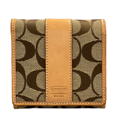 COACH 二つ折り財布 Wホック シグネチャー レディース コーチ
