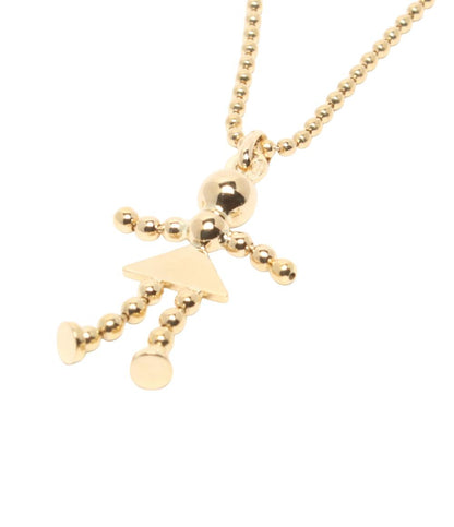 美品 ウノアエレ ネックレス K18 ドールモチーフ 人形モチーフ 女の子モチーフ レディース UNOAERRE