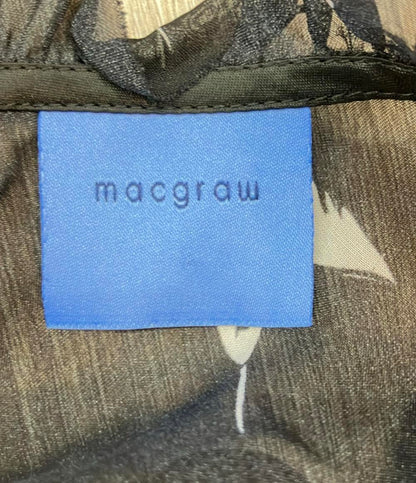 macgraw 半袖ブラウス フリル 透け感 シフォン フェミニン Migration Bird Print Blouse レディース SIZE aus14 (XL) マックグロー