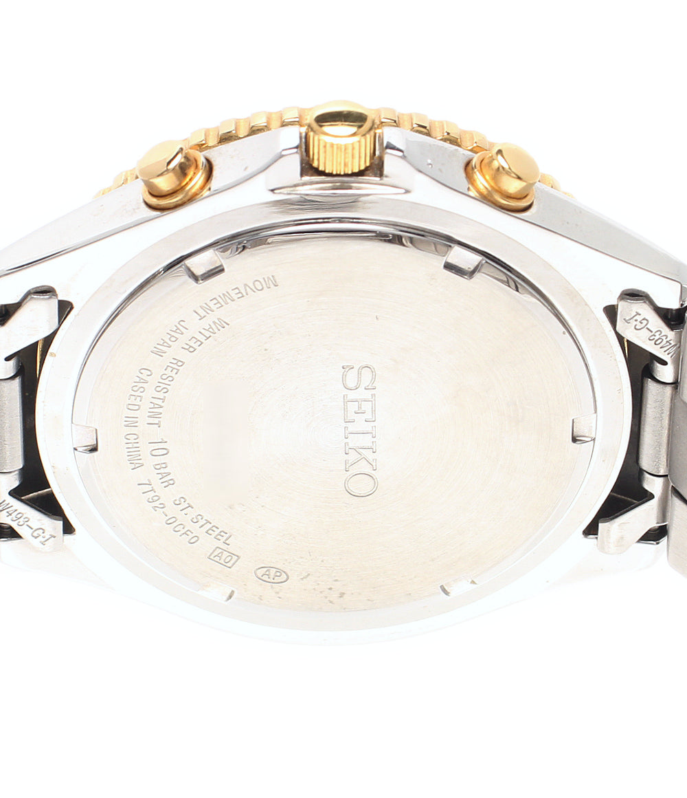 SEIKO 腕時計 クオーツ シルバー 7T92-0CF0 メンズ セイコー