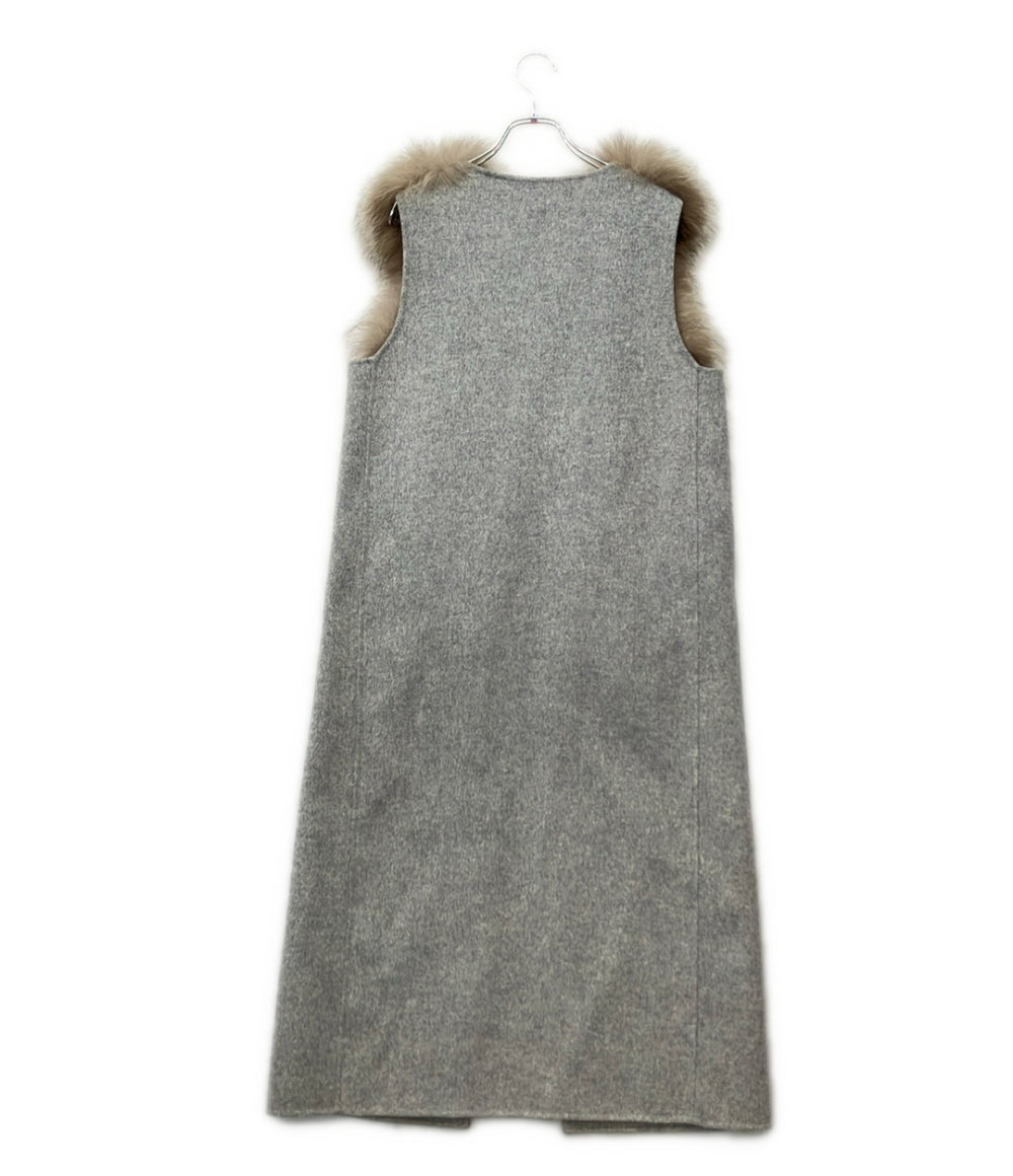 Sov. ファー付き ロングジレ レディース SIZE 36 ソブ