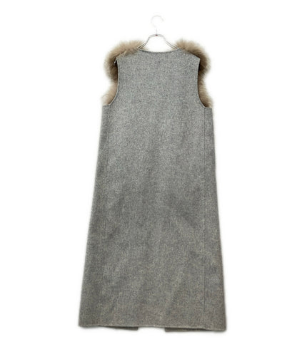 Sov. ファー付き ロングジレ レディース SIZE 36 ソブ