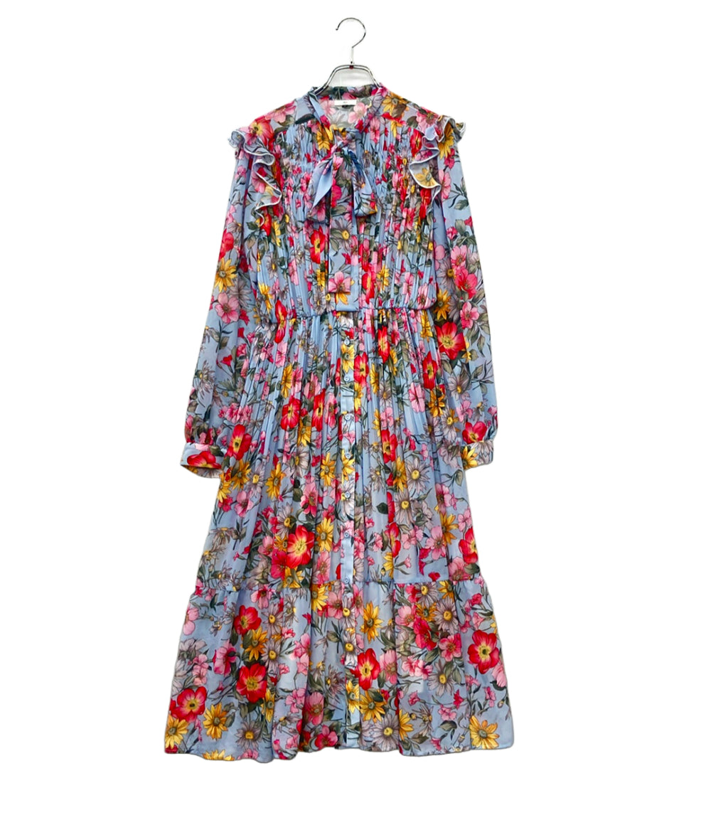 Sov. 長袖ワンピース 花柄 レディース SIZE 36 (S) ソブ