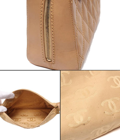 CHANEL ハンドバッグ ゴールド金具 8番台 ラムスキン ワイルドステッチ レディース シャネル
