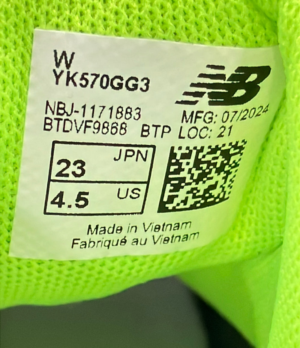 美品 NEW BALANCE ローカットスニーカー YK570GG3 レディース SIZE 23.0 (M) ニューバランス