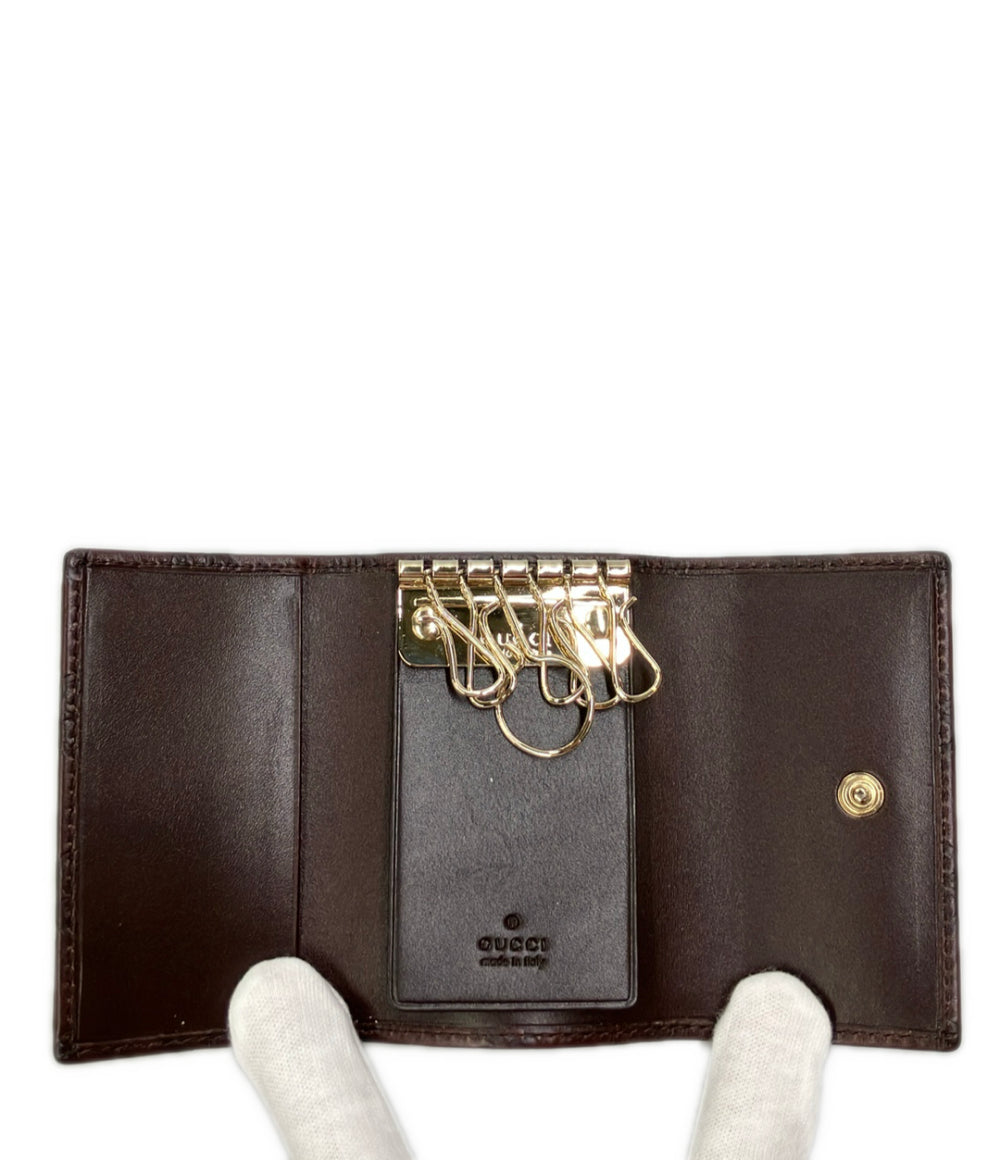 美品 GUCCI 6連キーケース グッチシマ 188098 0416 レディース グッチ