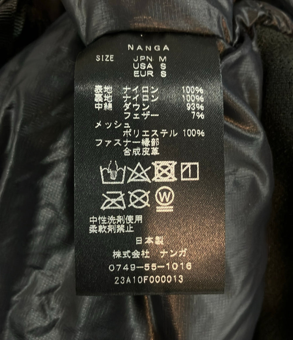 NANGA ダウンジャケット フード付き フロントスナップボタン 止水ジップアップ AURORA LIGHT UTILITY DOWN 23A10F000013 メンズ SIZE M ナンガ