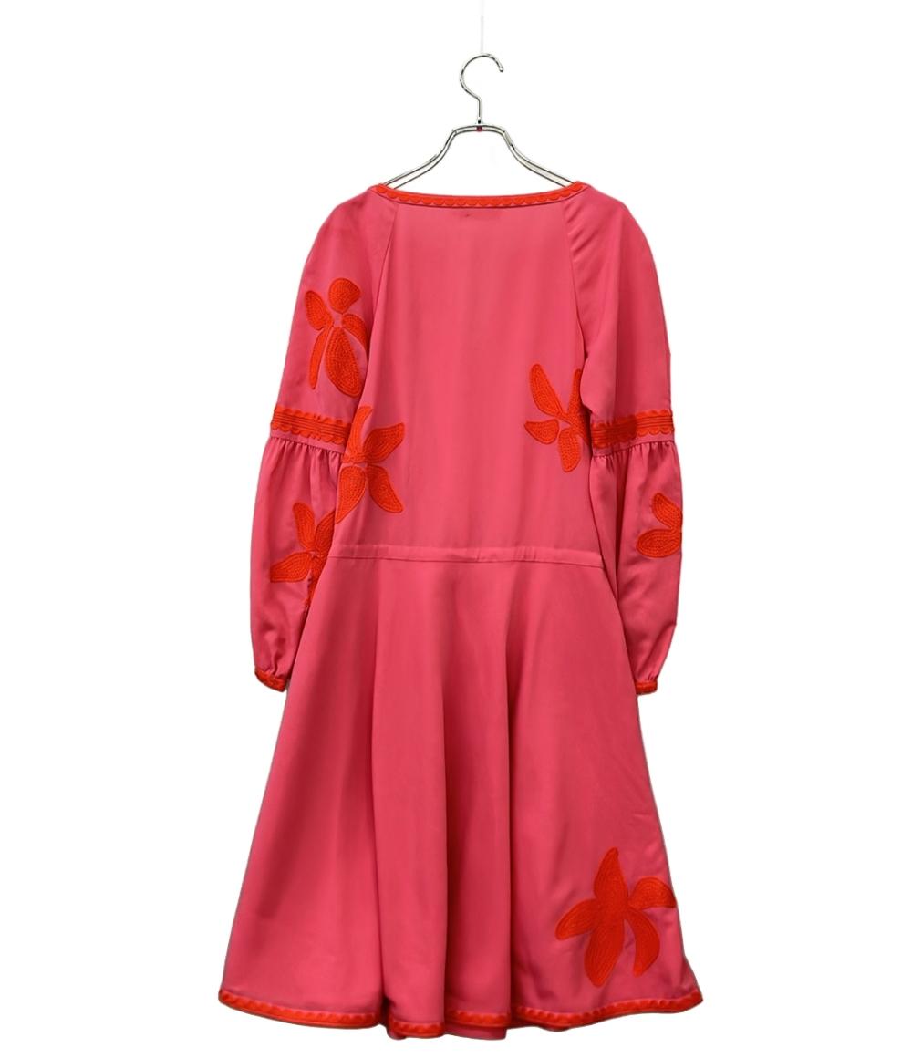 トリーバーチ 長袖 刺繍入りワンピース レディース SIZE 2 Tory Burch