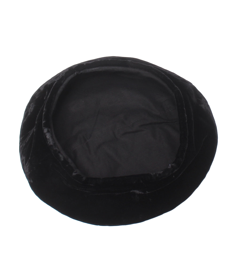 CHANEL ベレー帽 ベロア レディース SIZE S シャネル