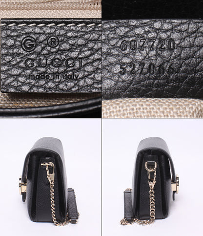 GUCCI チェーンショルダーバッグ 肩掛け 斜め掛け インターロッキングG 607720 527066 レディース グッチ