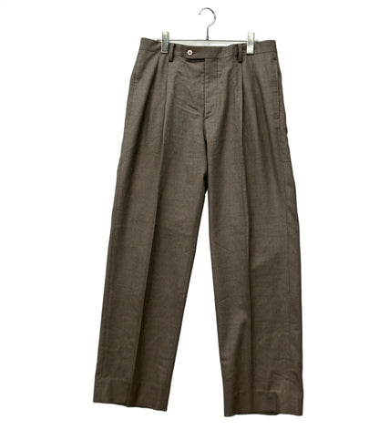AURALEE スラックスパンツ 25AW ジップアップ SUPER LIGHT WOOL TWO-TUCK SLACKS A25AP020S メンズ SIZE 4 (M-L) オーラリー