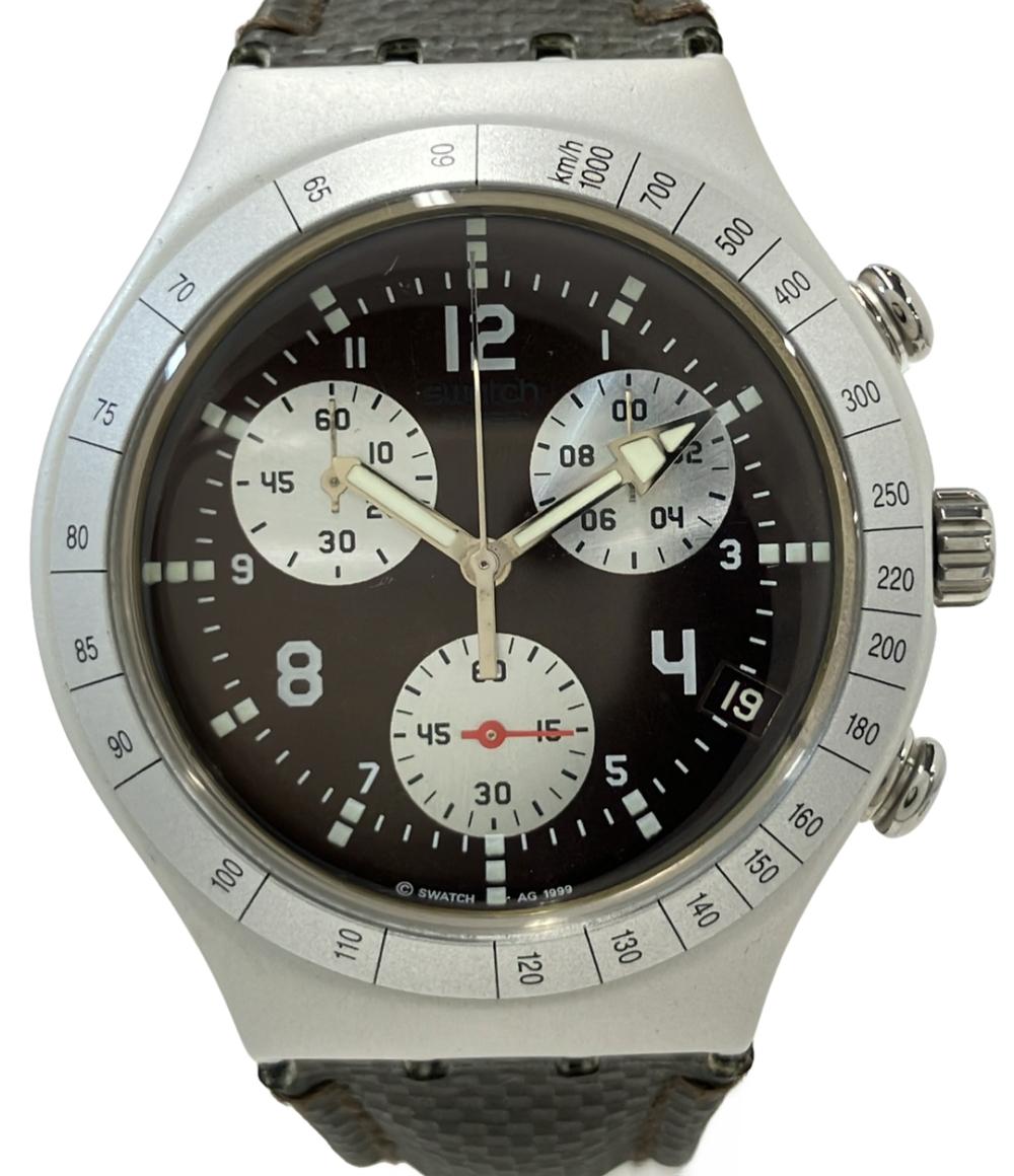 スウォッチ 腕時計 IRONY クオーツ ブラウン メンズ Swatch