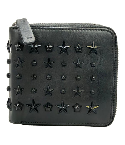 ジミーチュウ ラウンドファスナー二つ折り財布 レザー ローレンス メンズ Jimmy Choo