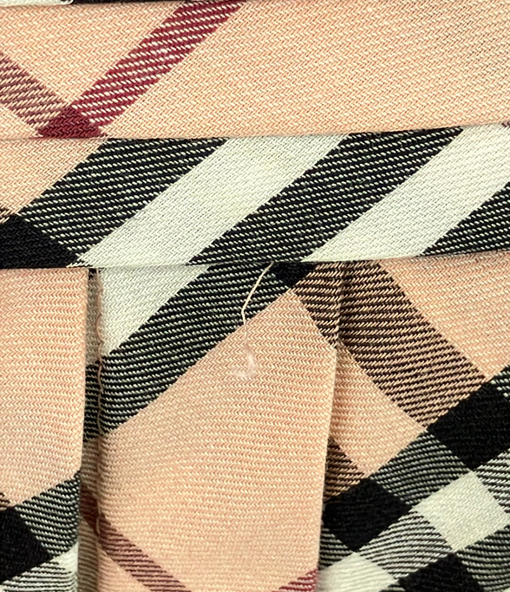 美品 BURBERRY ノースリーブワンピース プリーツ チェック FM538-457-12 レディース SIZE 38 (M) バーバリー