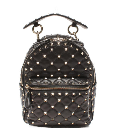 美品 Valentino Garavani リュック ロックスタッズスパイク ミニ バックパック レディース ヴァレンティノ・ガラヴァーニ