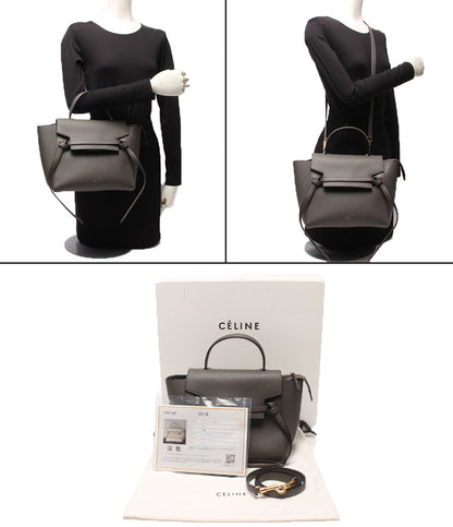 CELINE 2wayハンドバッグ  ショルダーバッグ 斜め掛け ベルトバッグ マイクロ レディース セリーヌ