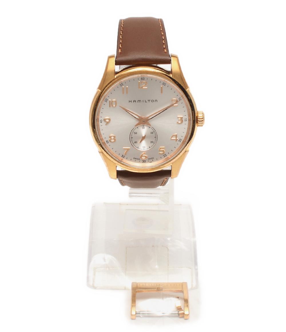 HAMILTON 腕時計 ジャズマスター シンライン クオーツ シルバー H384410 メンズ ハミルトン