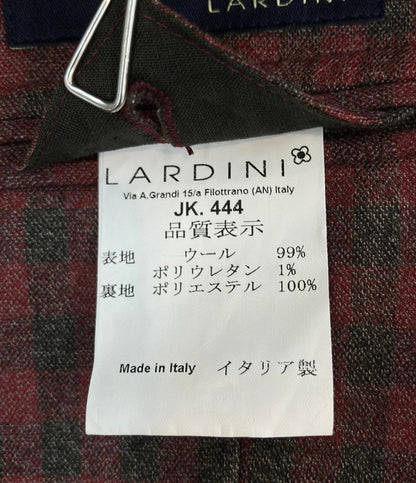 LARDINI テーラードジャケット シングル レッド×グレー チェック柄 JL0526AQ メンズ SIZE 48 (L) ラルディーニ