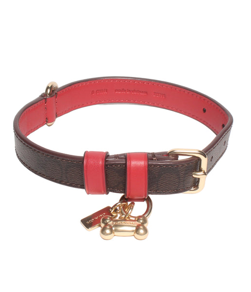 美品 COACH 小型犬首輪 シグネチャー CH144 E2392 コーチ – Rehello by