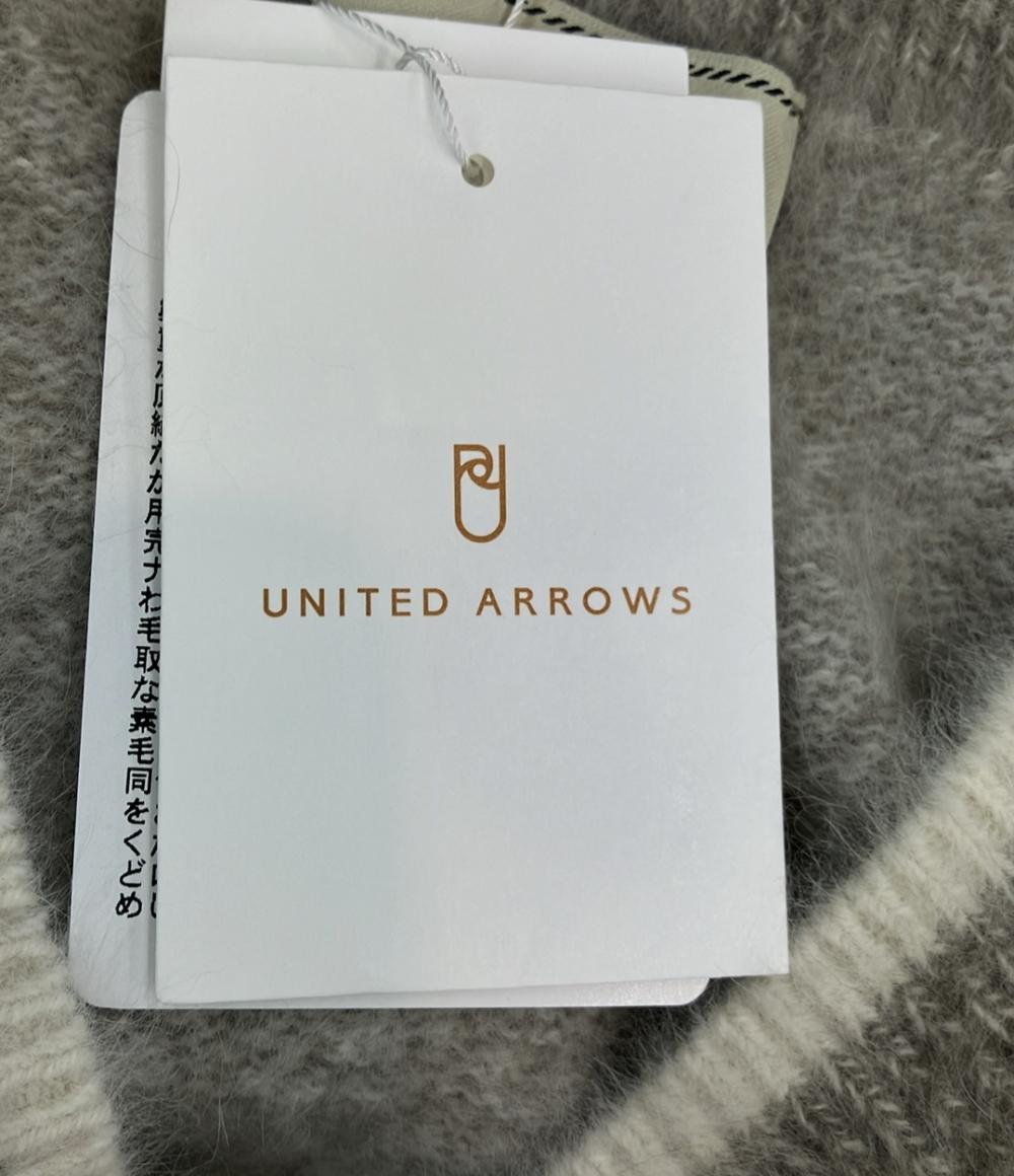 美品 UNITED ARROWS 長袖ニット フォックス カシミアヤ クルーネック セレクトショップ タグ付き 1513-1-042008 レディース ユナイテッドアローズ