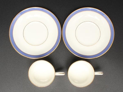 美品 ティファニー デミタスカップ＆ソーサー 2客セット ペア フローラル TIFFANY&Co.