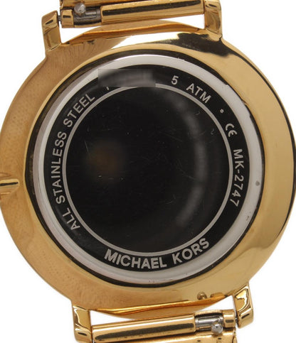 美品 マイケルコース 腕時計 クオーツ ブラック MK-2747 ユニセックス MICHAEL KORS