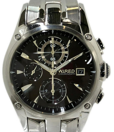 WIRED 腕時計 クオーツ ブラック 7T92-0GK0 メンズ ワイアード