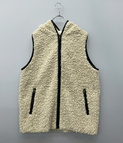 three dots プードルボアフーディーベスト レディース SIZE S スリードッツ