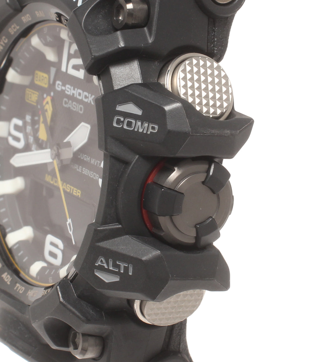 美品 CASIO 腕時計 マッドマスター MUDMASTER G-SHOCK 電波ソーラー ソーラー ブラック GWG-1000 メンズ カシオ