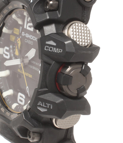 美品 CASIO 腕時計 マッドマスター MUDMASTER G-SHOCK 電波ソーラー ソーラー ブラック GWG-1000 メンズ カシオ