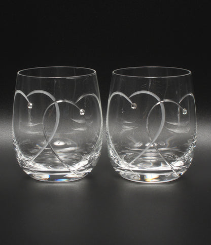 美品 WEDGWOOD グラス タンブラー 2点セット ペア プロミシス トゥーハーツ ウェッジウッド