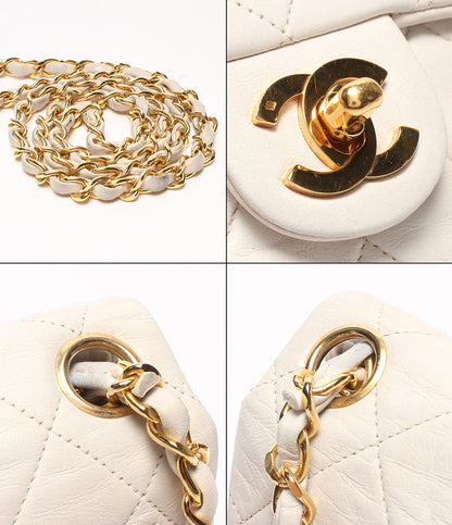 CHANEL チェーンショルダーバッグ 肩掛け 斜め掛け ゴールド金具 シングルチェーン シングルフラップ ミニマトラッセ ラムスキン 1番台 レディース