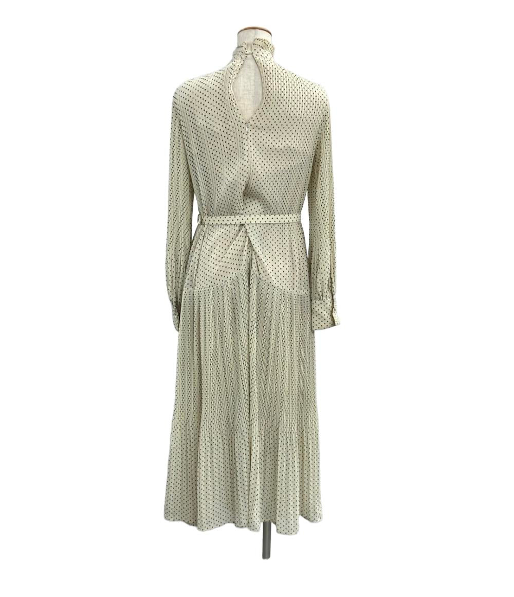 Estella.K プリーツ長袖ワンピース ドット柄 122341216 レディース SIZE F (M) エステラケー