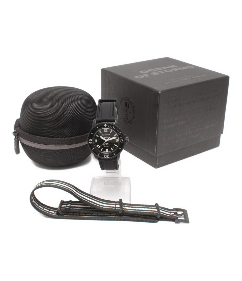 ブランパン スウォッチ 腕時計 OCEAN OF STORMS Fifty Fathoms 自動巻き ブラック SO35B400 レディース Blancpain Swatch
